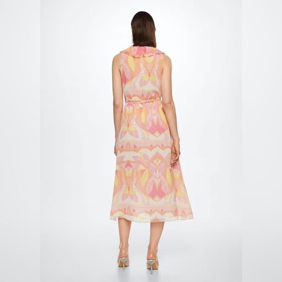 Mango Ruffled printed dress - Picture 5 of 6